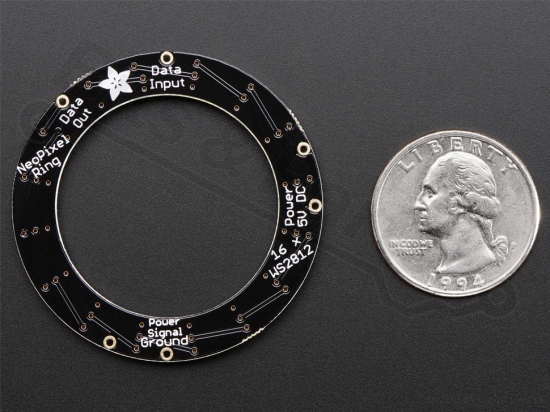 LED Ring NeoPixel - 16x WS2812 5050 RGB LEDs with drivers - Adafruit 1463